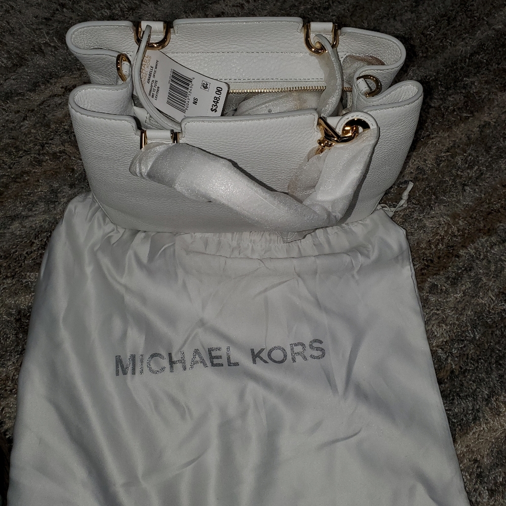 New MK white bag